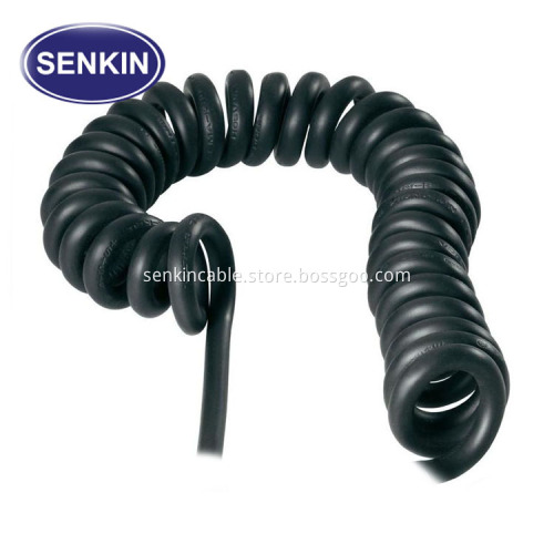 Flexible 3 Core 24/26/32AWG Pur Spiral Cable
